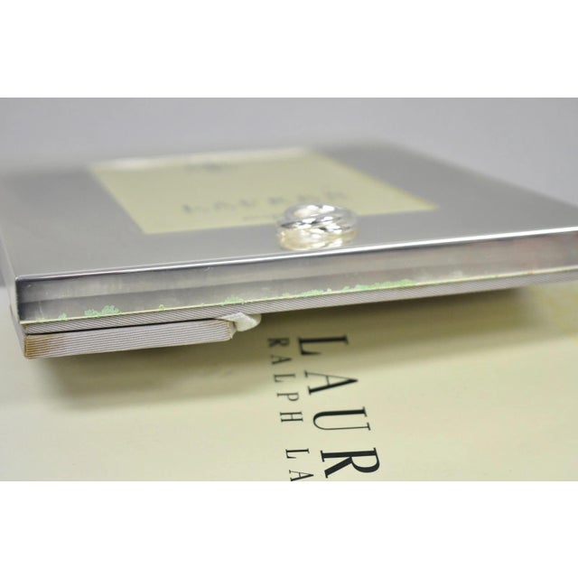 Late 20th Century Lauren Ralph Lauren "Vows" Silver Plated 4x6 Wedding Photo Picture Frame For Sale - Image 13 of 18