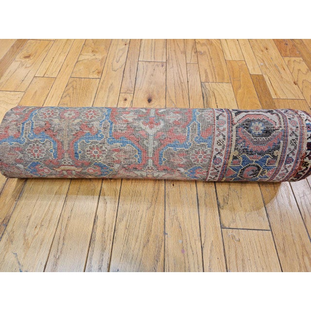 Textile Antique Caucasian Karabagh Gallery Rug, Handwoven Pistachio Green & Yellow, 1850s, 7' x 19' For Sale - Image 7 of 18
