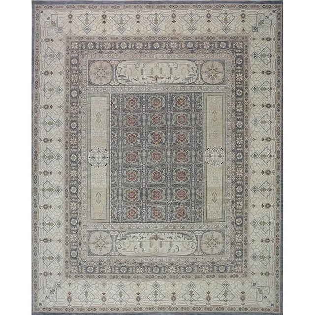 1990s Handwoven Gray/Ivory Mamlouk Style Rug 12×15 For Sale - Image 12 of 12