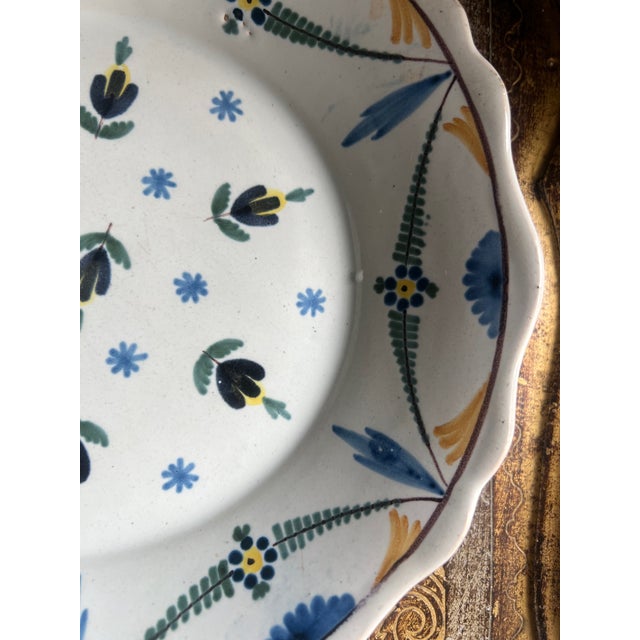 Late 19th Century Hand Painted French Plate /Bowl , 19th Century For Sale - Image 5 of 11