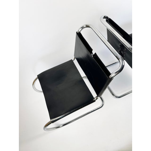Black MR10 Chairs by Ludwig Mies Van Der Rohe for Knoll International, 1970s, Set of 2 For Sale - Image 8 of 11