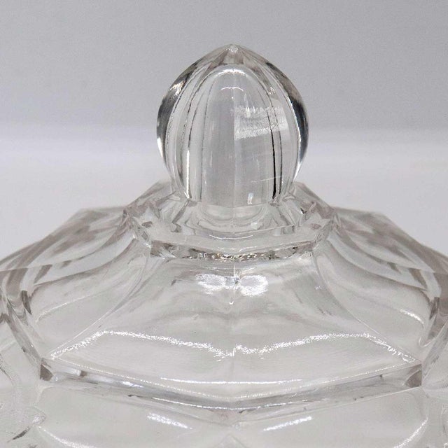 Late 19th Century Large American Adams & Company Pressed Glass Baltimore Pear/Gipsy Covered Compote For Sale - Image 5 of 6