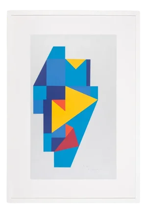 Rocket, Screenprint on Thick Paper, Framed