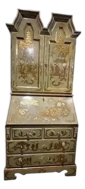 Chinoiserie Secretary Desk & Hutch by Trouvailles Furniture