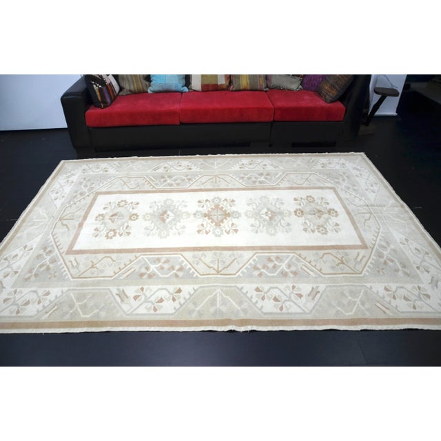 1960s 1960s Vintage Turkish Anatolian Handmade Area Rug For Sale - Image 5 of 11