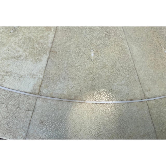 Animal Skin Ron Seff Shagreen and Lucite Dining Room Table For Sale - Image 7 of 12