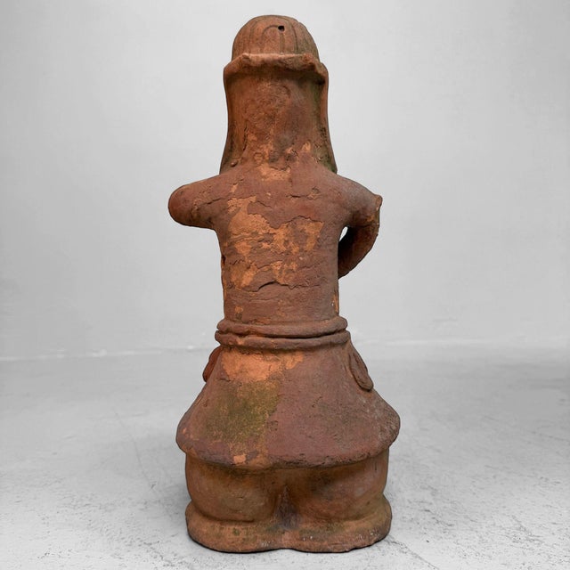 Vintage Japanese Terracotta Haniwa Sentry, 1950 For Sale - Image 11 of 13