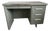 Mid-Century Vintage Steelmaster Seafoam Green Industrial Steel Tanker Desk For Sale