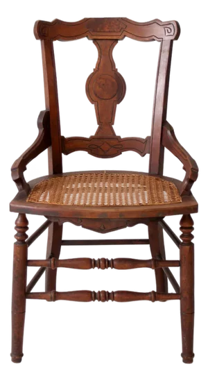 Antique Victorian Eastlake Cane Seat Chair