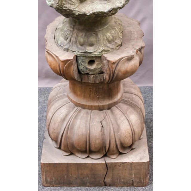 Late 18th Century Cast Bronze Statue of Guanyin For Sale - Image 12 of 13