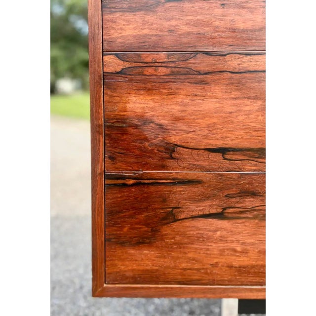 Mid 20th Century Modern Rosewood Lowboy Dresser or Credenza | in the Style of Founders For Sale - Image 12 of 12