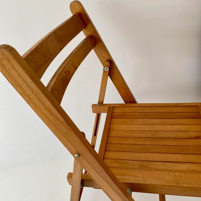Vintage Wood Folding Chairs, Made in Yugoslavia For Sale - Image 9 of 12