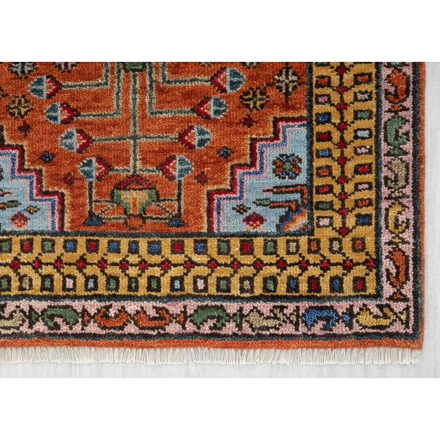 2.6x20Ft. Brunt Orange Persian Design Inspired Hand Knotted Wool Runner Rug For Sale - Image 9 of 17