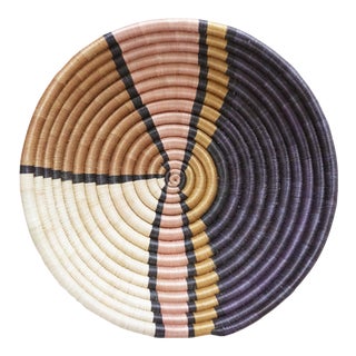 Indego Africa Handwoven Stained Glass Plateau Basket For Sale