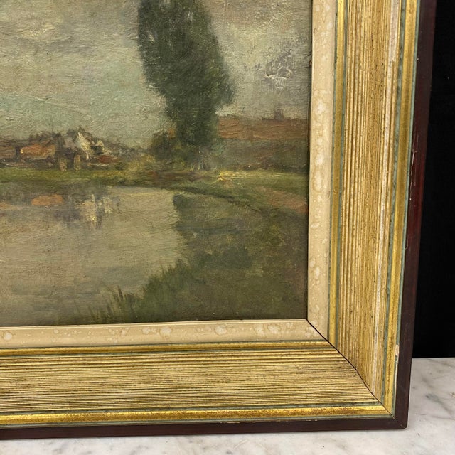 Early 20th Century Landscape Oil Painting by Mathieu Thirionet (1860–1937) For Sale - Image 9 of 13
