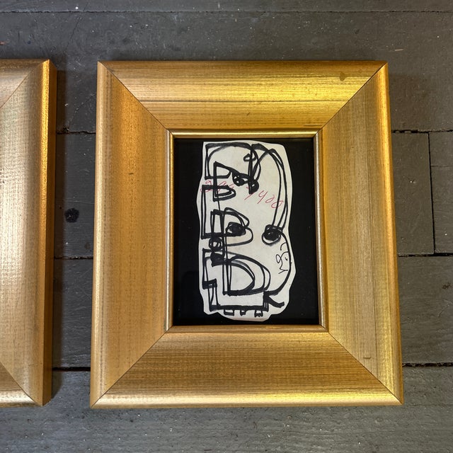 Abstract 2 Contemporary Original Wayne Cunningham Abstract Marker Drawings- Set of Two For Sale - Image 3 of 4