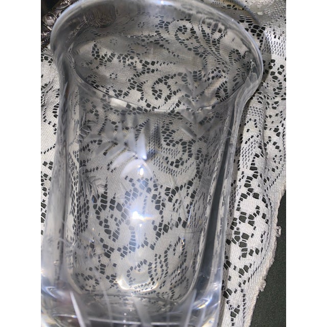 English William Yeoward . 1990s William Yeoward Jasmine Crystal Etched Crystal Vase For Sale - Image 3 of 5