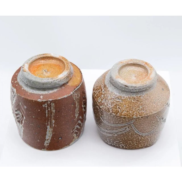 Brown Stoneware Yunomi Tea Cups by Phil Rogers, 2000s, Set of 2 For Sale - Image 8 of 10
