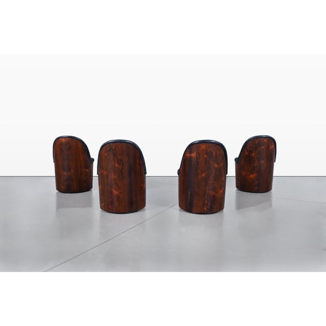 Wood Mid-Century Modern Brazilian Rosewood Dining Table & Chairs by Plycraft For Sale - Image 7 of 16