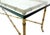 Mid 20th Century Mid Century Modern X Base Rectangular Gilt Faux Bamboo Glass Top Coffee Table For Sale - Image 5 of 11