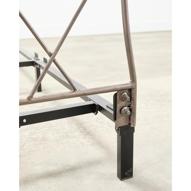 Pair of French Neoclassical Iron Lattice Twin Bed Frames For Sale - Image 11 of 18