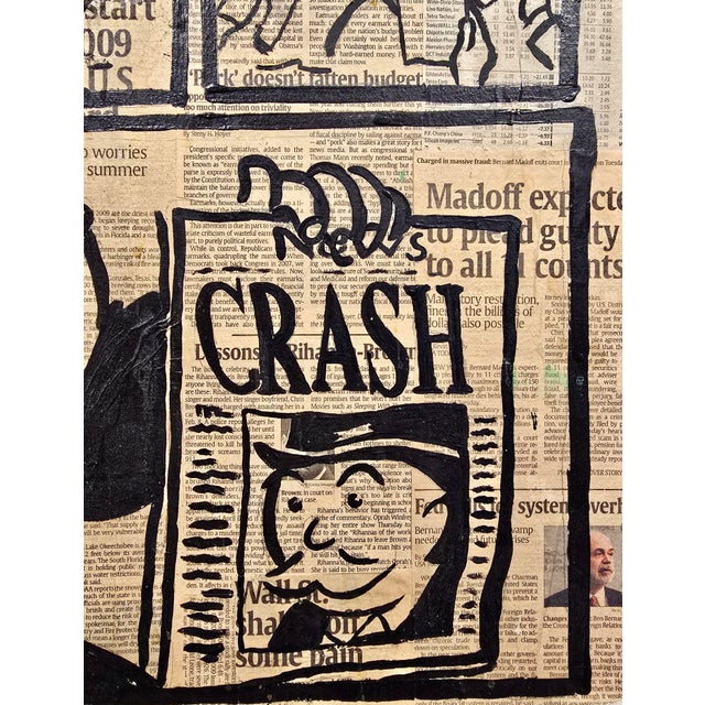 Alec Monopoly - Crash "The Anatomy of a Market Meltdown" Painting For Sale In Los Angeles - Image 6 of 11