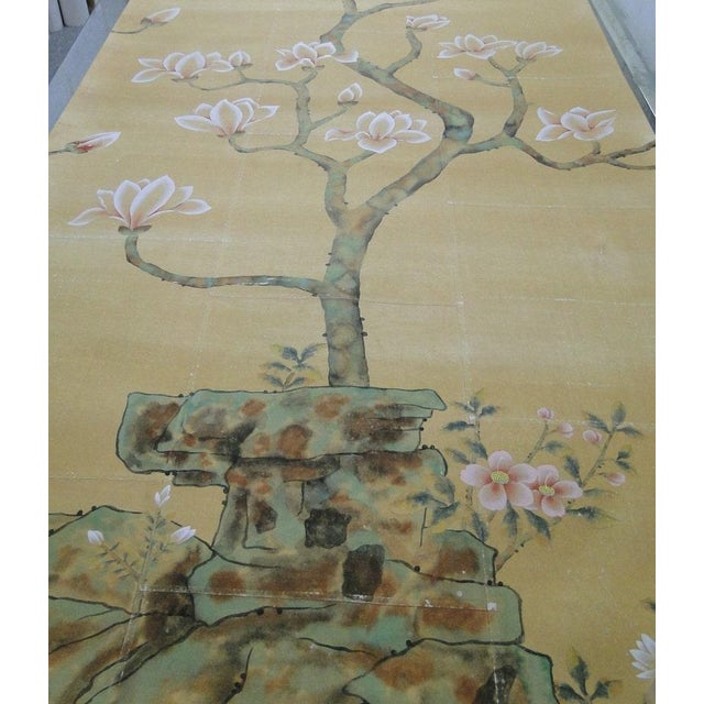 Not Yet Made - Made To Order Magnolia Chinoiserie Scenic Wallpaper Mural - Set of 3 For Sale - Image 5 of 8