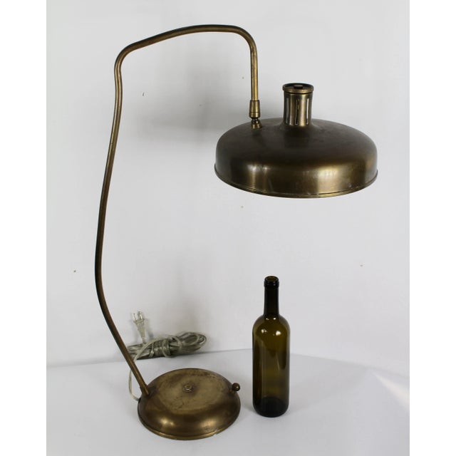 Mid-Century Modern 1960s Mid-Century Modern Italian Brass Desk Lamp For Sale - Image 3 of 5