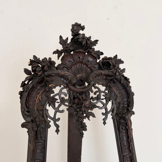 French Rococo Revival Molded Plaster Display Easel, 1880s For Sale - Image 10 of 14