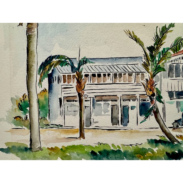 Original watercolor on paper by Henry Emil Salloch, also known as Heinz Emil Salloch, the German-born American artist and...