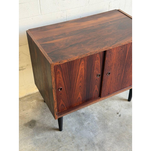 Brown Rosewood Sliding-Door Sideboard Danish Mid-Century Modern 1960s For Sale - Image 8 of 11