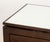 Modern White Glass and Mahogany Side Tables, Pair For Sale - Image 4 of 7