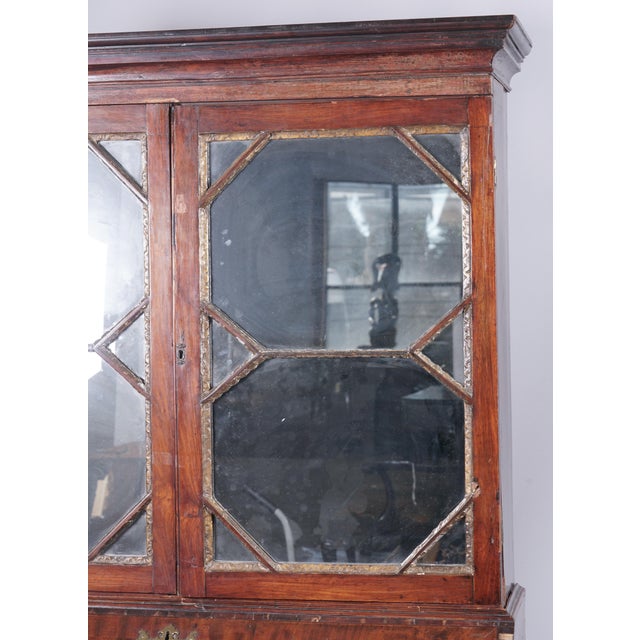 Early 20th Century English Mahogany Drop-Front Secretary For Sale - Image 5 of 17