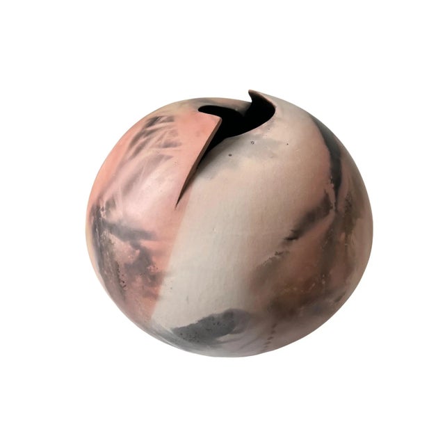 Burnt Form Ceramic Vase Singed For Sale - Image 11 of 11