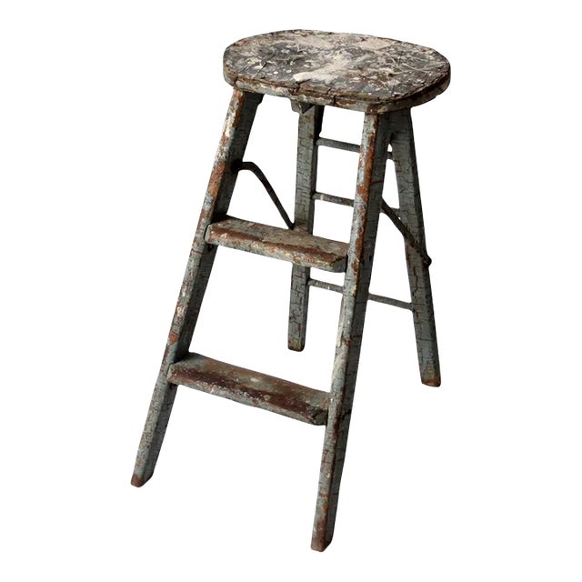 Vintage Wooden Step Ladder For Sale