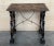 Side table of walnut with carved lyre legs with carved top with horse and cavaliers and so carved edges in top. Beautiful...