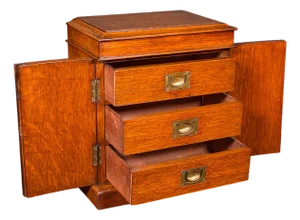 Small Antique Specimen Case, English, Oak, Collector’s Cabinet, Victorian, 1880