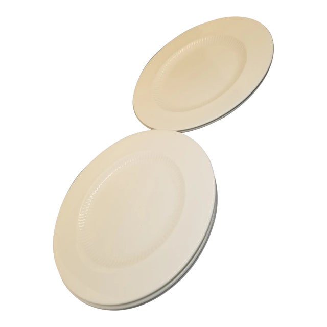 Vintage Wedgwood Galaxie White China Set of Five Salad Plates, Made in England For Sale