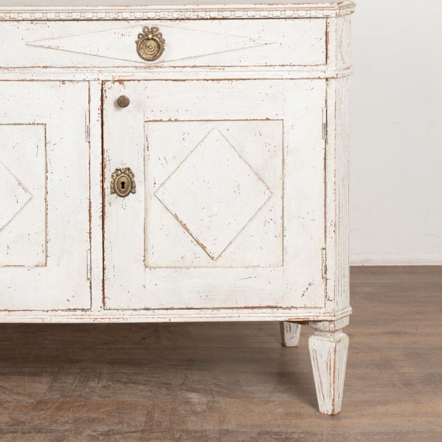19th Century White Swedish Gustavian Style Sideboard Buffet For Sale - Image 14 of 15