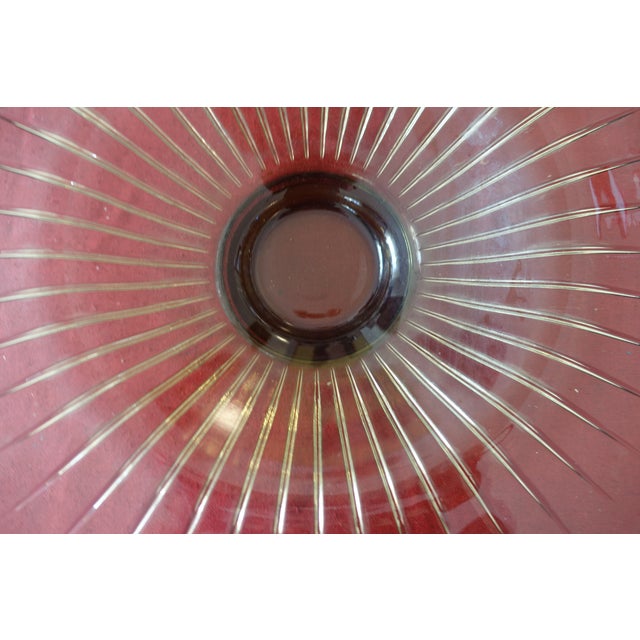 Art Deco Amber Glass Centerpiece Bowl, 1930s For Sale - Image 3 of 5