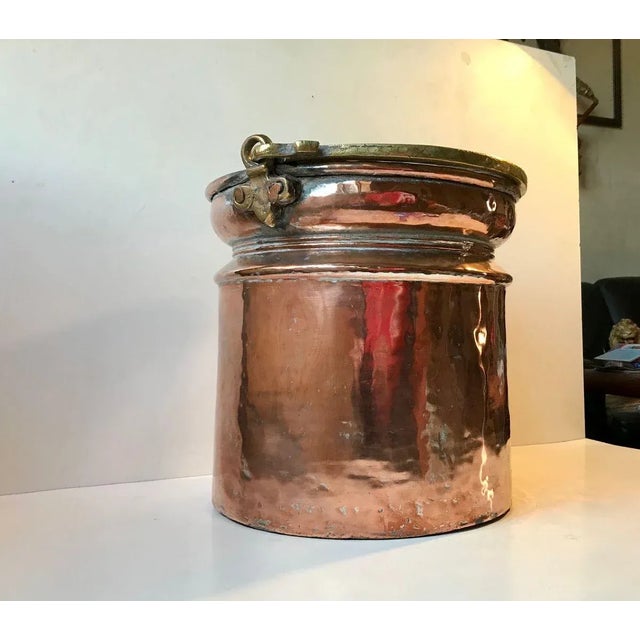 A fine quality Scandinavian (probably Swedish) coal or fireplace bucket. It dates to circa 1750. Perhaps a tat earlier....