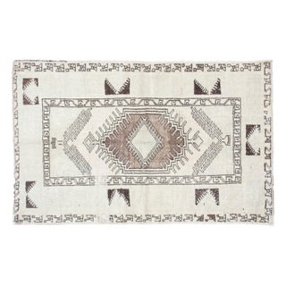 Distressed Oushak Rug - 3'2" x 5' For Sale