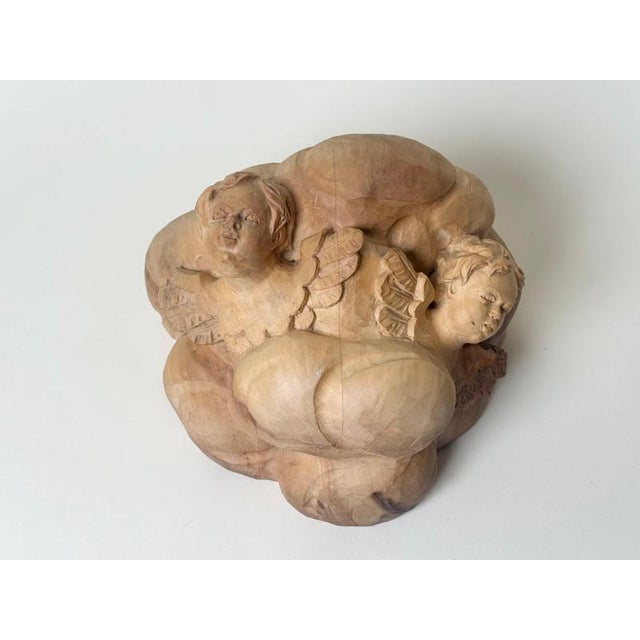 Baroque Linden Wood Angel Wall Shelf, 1980 For Sale - Image 10 of 12