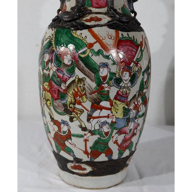 Chinese Nankin Porcelain Vases, 1890s, Set of 2 For Sale - Image 10 of 18
