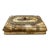 Mid 20th Century Vintage Large Bone Box With Hammered Brass Fittings & Center Medallion For Sale