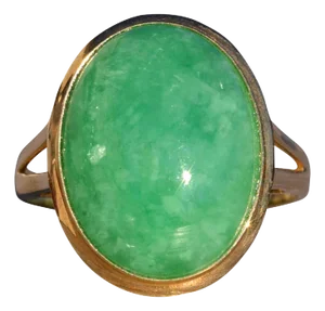 The 143rd Avenue: Vintage Jadeite Jade Ring in Yellow Gold