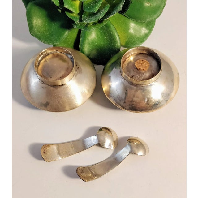 Mexican Vintage Native American Southwest Sterling Salt Cellar Pepper For Sale - Image 3 of 7
