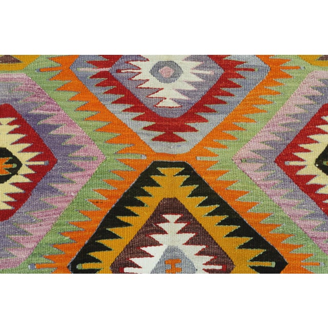 Textile Vintage Turkish Kilim Rug- 5′7″ × 9′6″ For Sale - Image 7 of 13