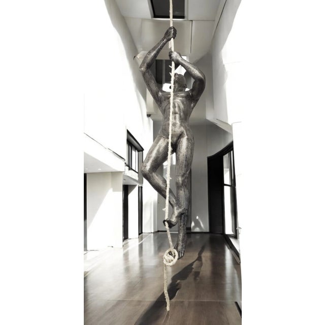2000 - 2009 Large-Scale Rope Climbing Man by Phillips Collection, Installation For Sale - Image 5 of 10