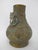 Chinese Archaic Gilt Bronze Ware Ritual Wine Hu Vessel With Beast Handles For Sale - Image 9 of 11